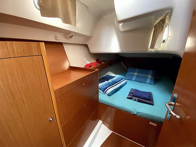 Achterkabine der Beneteau Cyclades 39.3 Six Pack Segelboot in Fethiye in der Türkei